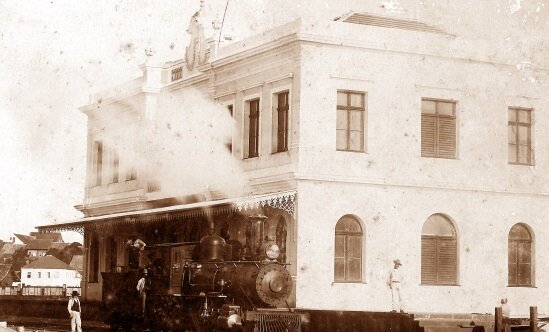 Locomotiva na Estação Saudade - Ano desconhecido