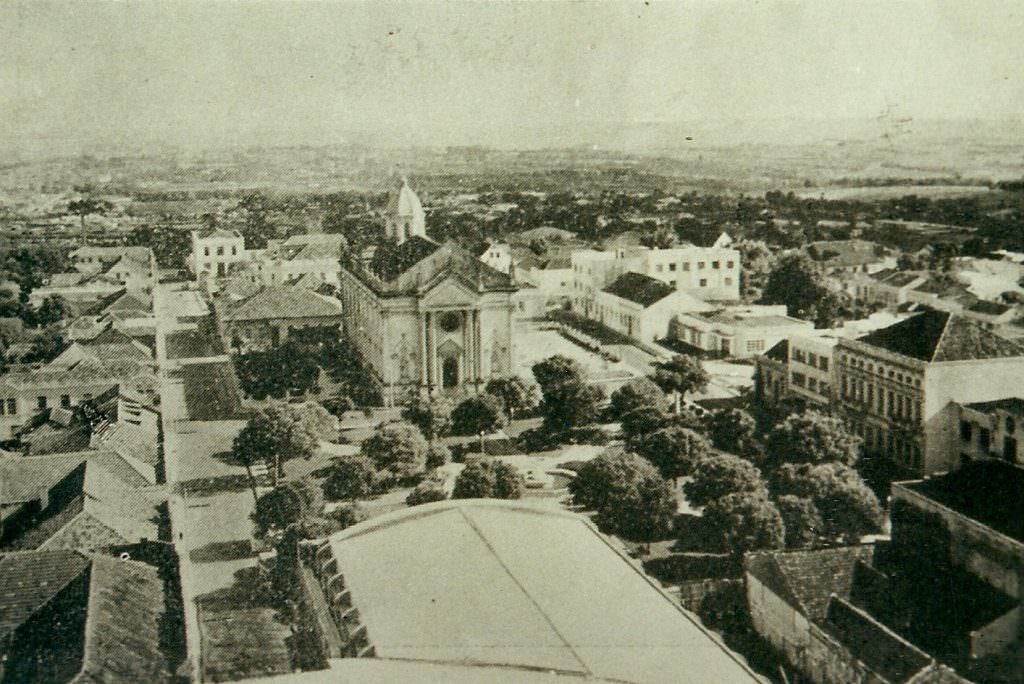 Catedral e praça Floriano Peixoto - Anos 1960