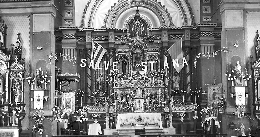 A antiga Catedral, vista por dentro - Década de 1940